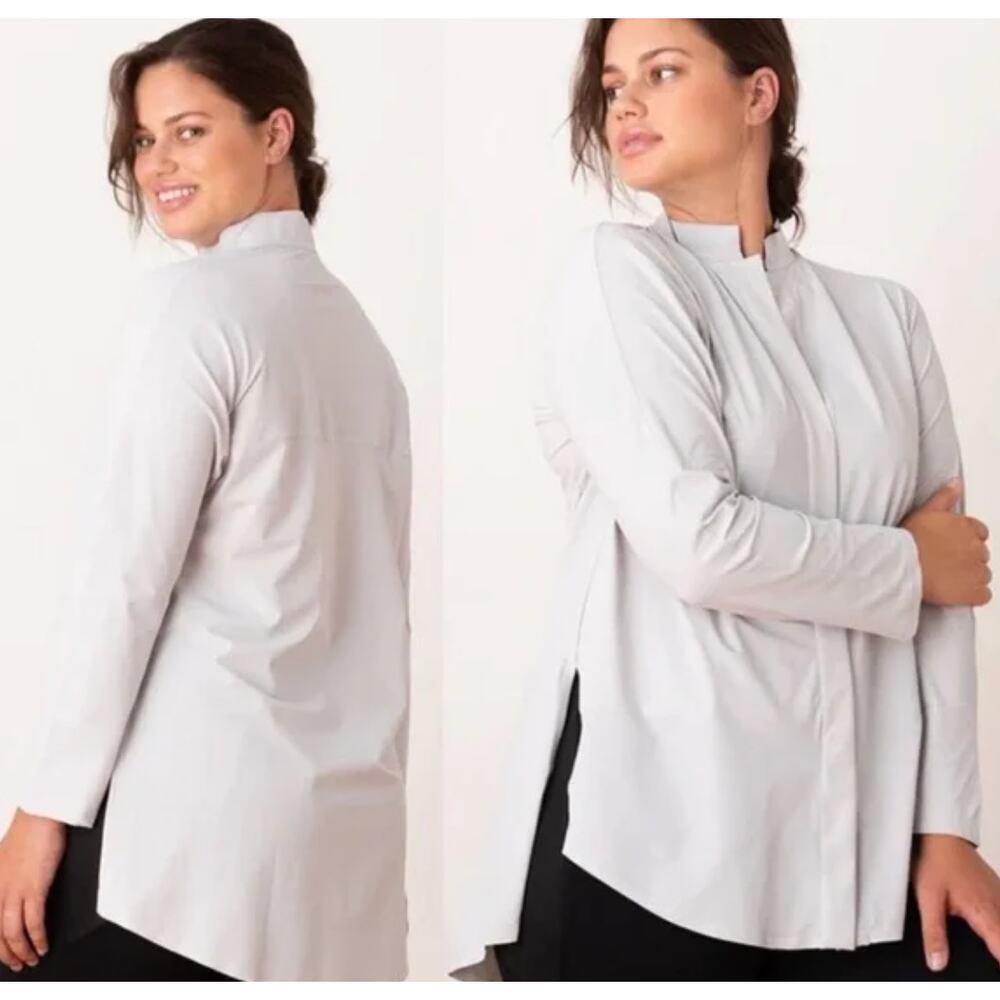 Aday Something Borrowed Long Sleeve Shirt Cloud XS